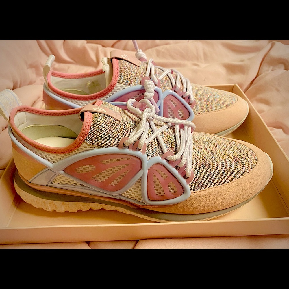 Sophia Webster Fly-By Sneaker Pink Mix Size 12